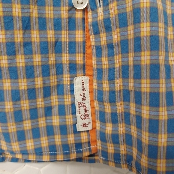 ORIGINAL Penguin plaid flannel button down shirt top - Picture 6 of 6